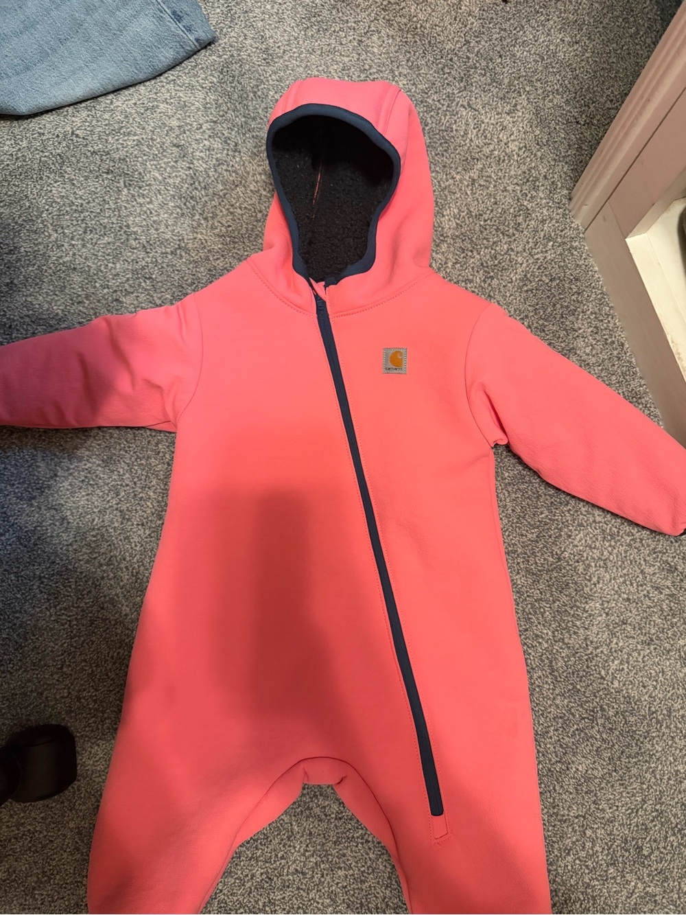 Carhartt Kids' Coral Pink Hooded Snowsuit